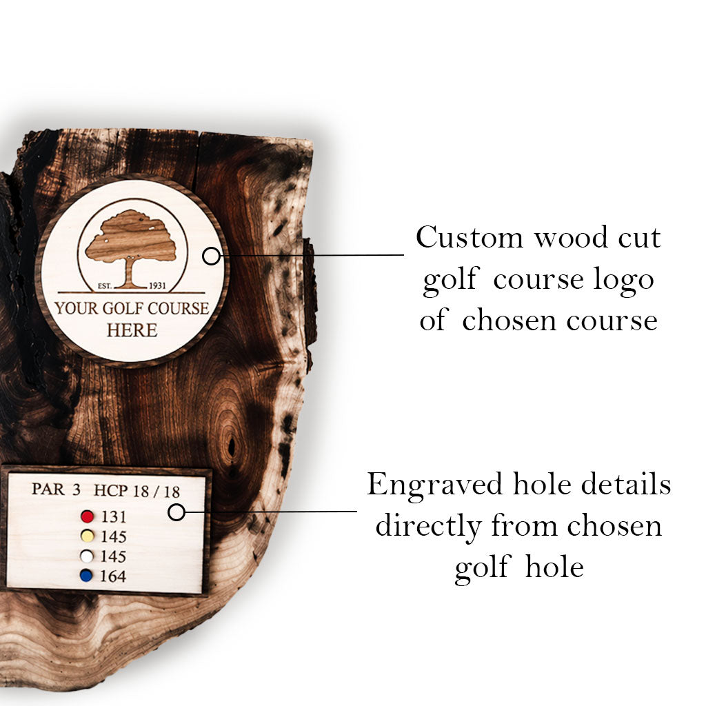 Custom Golf Hole Wood Plaque – Personalized Course Art