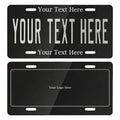 Custom Engraved Black License Plate