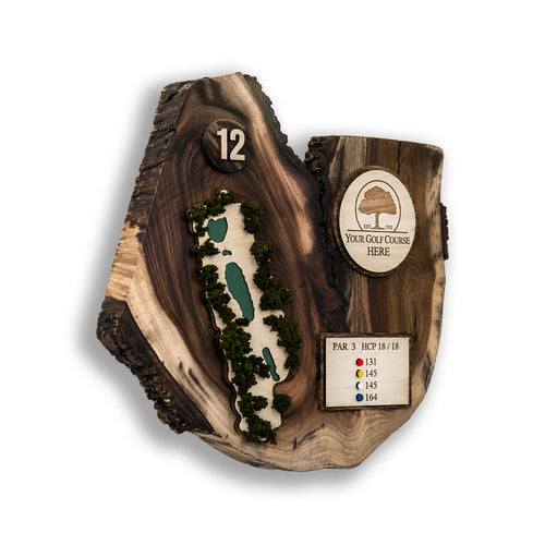 Custom Golf Hole Wood Plaque – Personalized Course Art